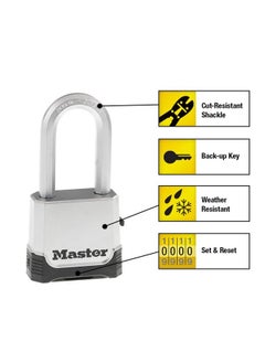 Master Lock Master Lock M176XDLH Heavy Duty Outdoor Set Your Own Combination Lock, 1 Pack, Silver  - Image 2