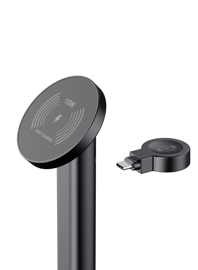 budi 3 IN 1 Wireless Charging Stand With Foldable Magnetic - Image 2