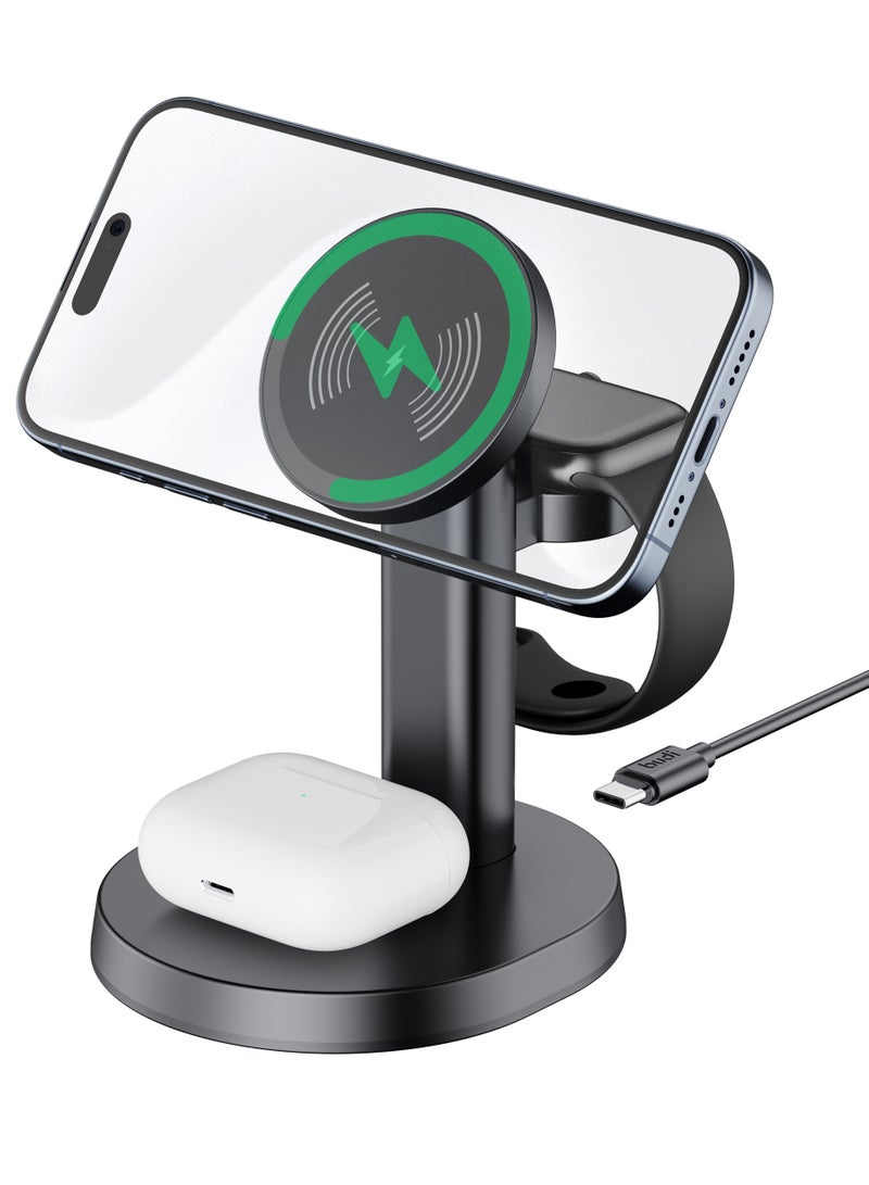budi 3 IN 1 Wireless Charging Stand With Foldable Magnetic - Image 1