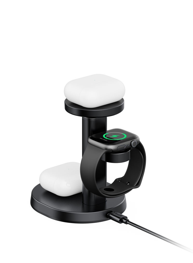 budi 3 IN 1 Wireless Charging Stand With Foldable Magnetic - Image 4