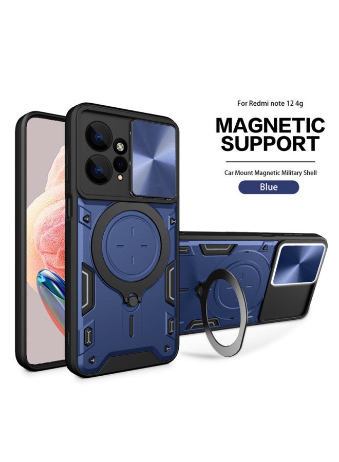 For Xiaomi Sliding Window Phone Case Car Ring Drop-resistant Protective Case  RM 10 5G abroad 