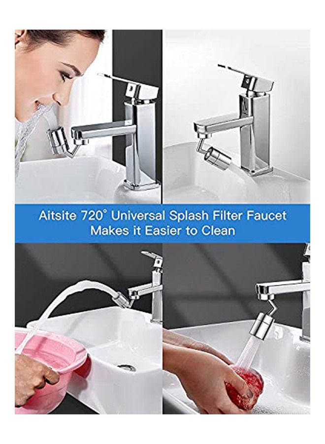 حنفية فلتر سبلاش العالمية 720 درجة تصميم مانع للتسرب في الصنبور للمطبخ والحمام - Image 4