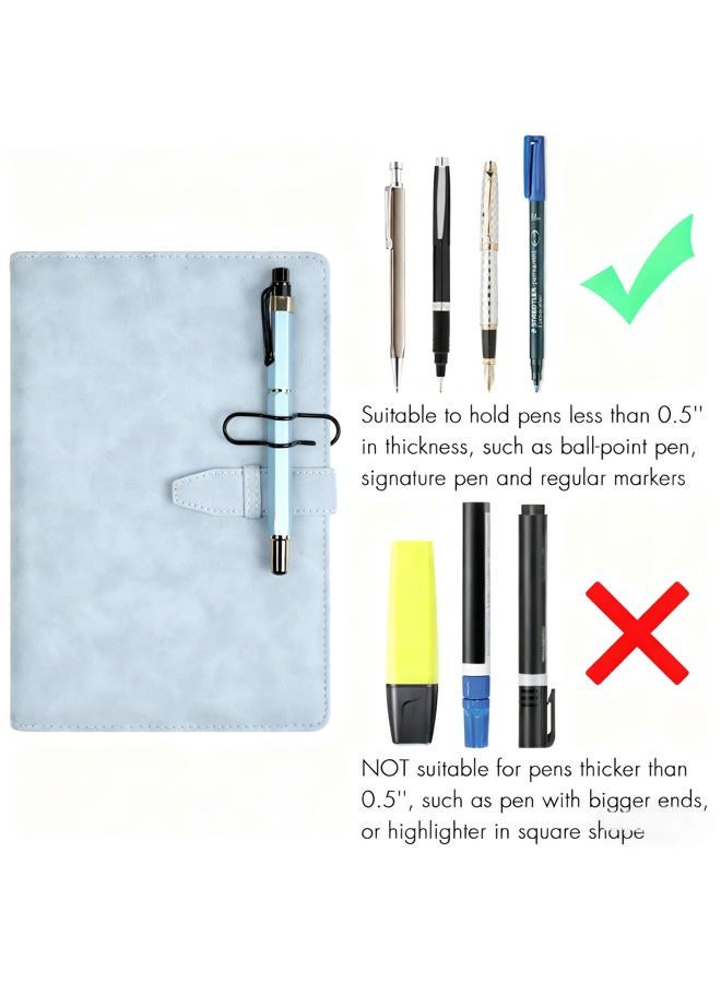 Wisdompro Pen Clip, 12 Pack Stainless Steel Pen Clip Holder for Notebook, Books, Journal, Clipboard, Paper, etc. - 2.6 x 0.7 inch (Black) - Image 2