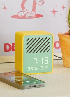 Steepletone Steepletone Rise Play Digital Alarm Clock Bluetooth Speaker Customizable Display Temperature Reading Home Decor  - Image 3