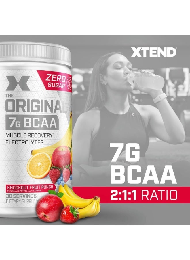 SCIVATION Xtend BCAA Knockout Fruit Punch – 7g BCAA + Electrolytes, Zero Sugar, 30 Servings Muscle Recovery Drink - Image 4