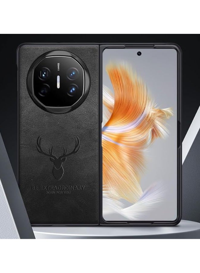 عام غطاء متوافق مع هواوي ميت X6، تصميم كاريكاتوري لرأس غزال، غطاء هاتف جلدي متكامل لغطاء هاتف ميت X6 - Image 1