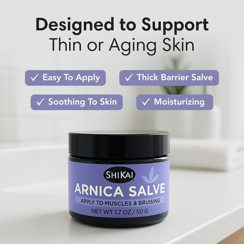 ShiKai Arnica Salve 17 oz Soothing Arnica Cream for Muscle Bruising Moisturizing Body Barrier Lotion with Eucalyptus Shea Butter Beeswax - Image 3
