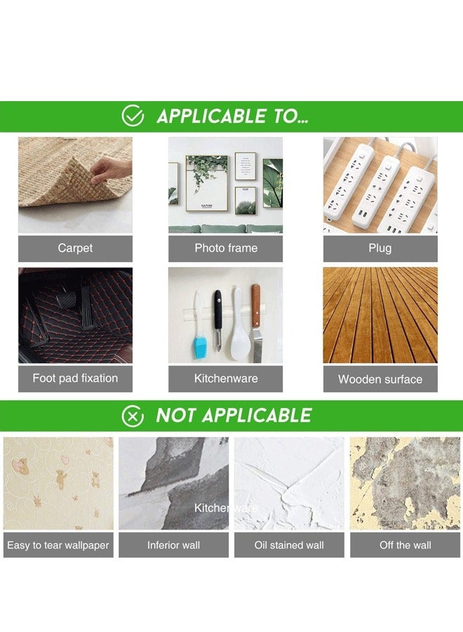 LINJIE Double Sided Removable Mounting Adhesive Tape Clear 2PC - Image 2