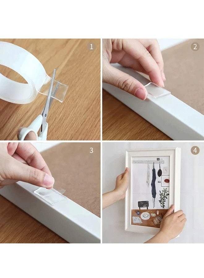 LINJIE Double Sided Removable Mounting Adhesive Tape Clear 2PC - Image 5