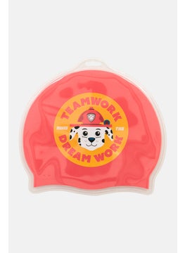 nickelodeon Kids Boy Team Work Dream Work Swim Cap, Red Combo  - Image 1