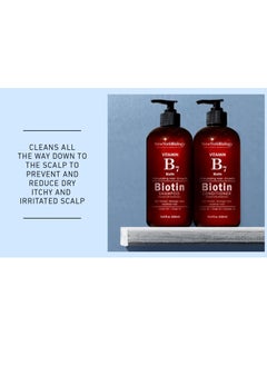 NEW YORK BIOLOGY THE ULTIMATE COSMECEUTICALS Biotin Shampoo and Conditioner Set 500ml for Thinning Hair Thickening Formula for Hair Loss Treatment For Men and Women Anti Dandruff Packaging May Vary  - Image 3