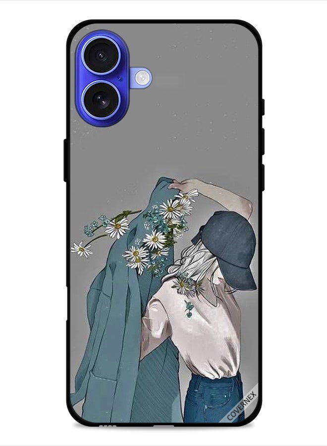 Covernex Apple iPhone 16 Protective Case Cover Cap Girl Wearing Coat Art - Image 1