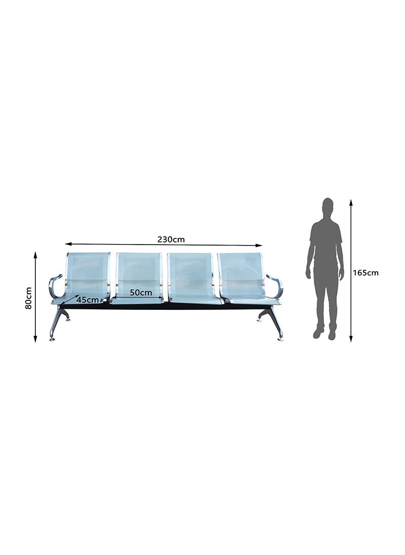 Mahmayi Mahmayi Cosmos JX 4 Seater Metal Bench  - Image 5