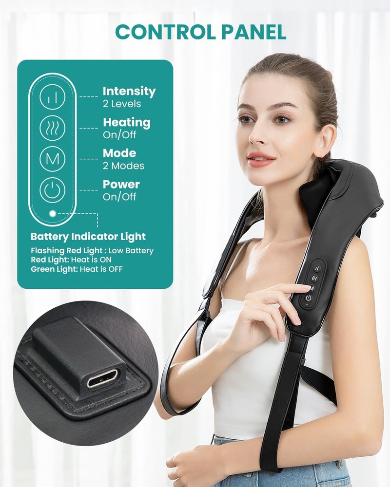 Cordless Neck Massager with Soothing Heat - Image 5