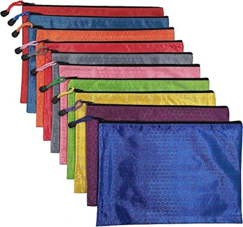 Waterproof A4 Folder 15 Pack Durable Zipper File Folder - 3 Colors Waterproof Document Holder for Home Organization Office Documents - Image 1