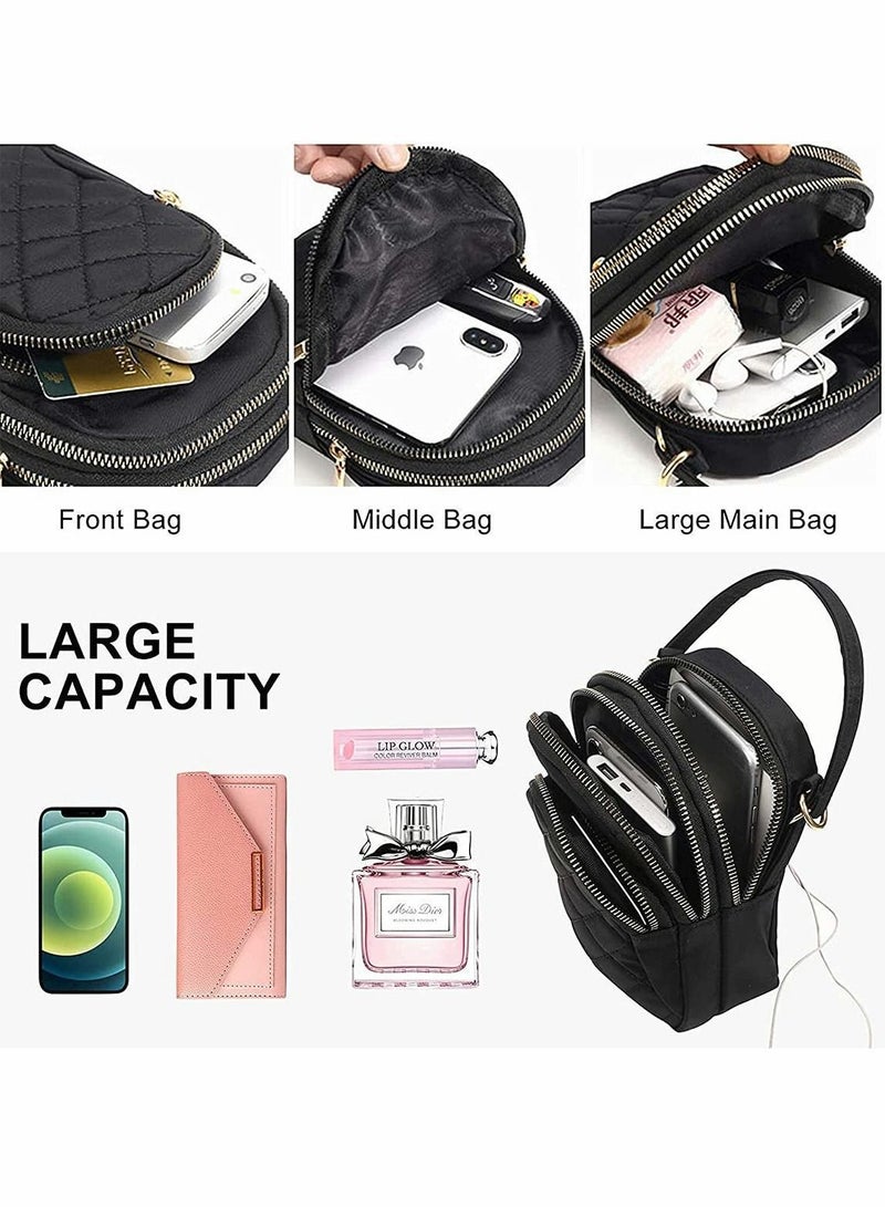 Y&D Cell Phone Purse, Quilted Crossbody Bag for Women Girls Handbag Smartphone Designer Pouch with Shoulder Bags Cute Purse Wallet  - Image 4