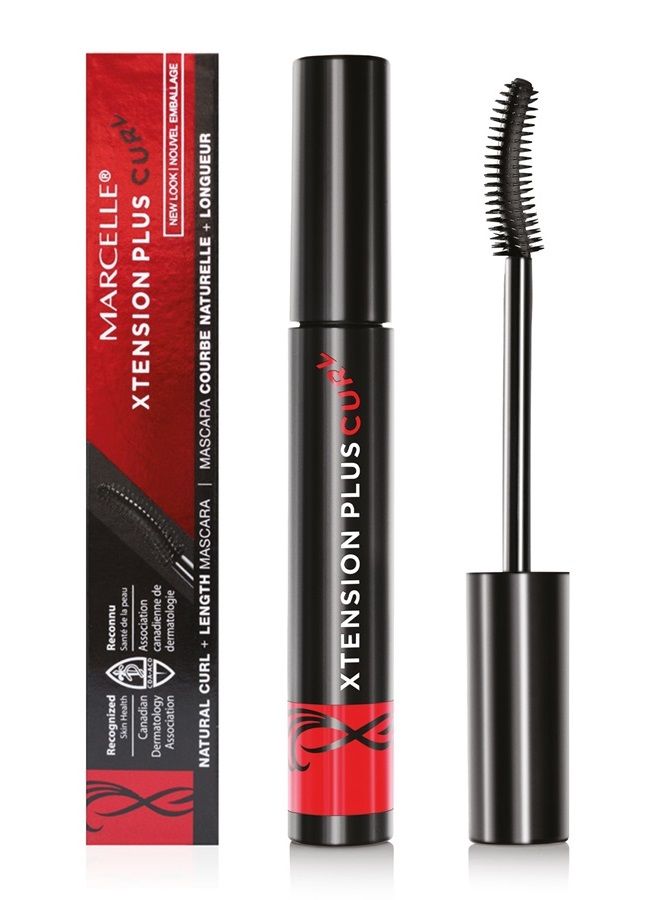 Marcelle Xtension Plus Curl Mascara, Black, Curling, Lengthening, Eye-Wided Look, Fragrance-Free, Hypoallergenic, Cruelty-Free, Ophtalmologist Tested, 0.28 Fl. Oz. - Image 1