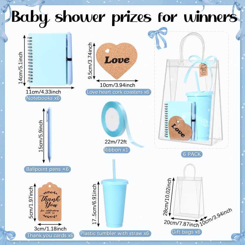 Dunzoom 461 Pcs Funny Baby Shower Games with Prizes for Guests Game Player Winners Gifts Include Plastic Tumbler Notebook Ballpoint Pen Gift Bag, All in One Set(Pink) - Image 3