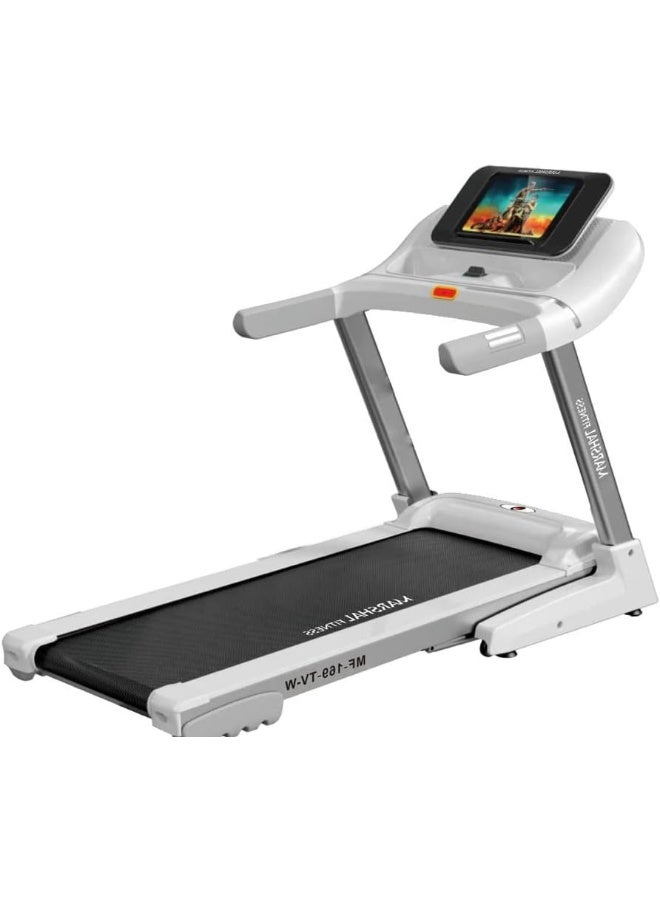 Marshal Fitness جهاز مشي مارشال فيتنس للاستخدام المنزلي أفضل جهاز مشي تلفزيوني 3.5 موتور DC-HP - أقصى وزن مستخدم 100 كجم - Image 1