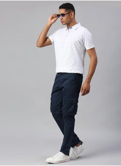 Dennis Lingo Men's Royal Blue Tapered Fit Cargo Trousers - Durable, Stylish  - Image 1