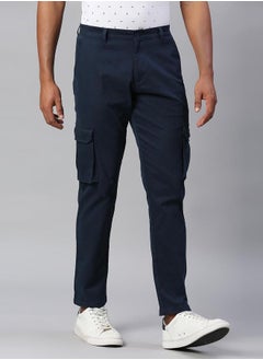 Dennis Lingo Men's Royal Blue Tapered Fit Cargo Trousers - Durable, Stylish  - Image 3