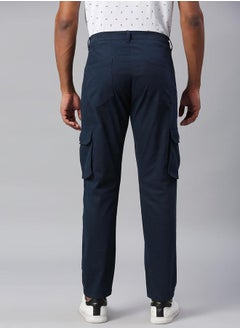 Dennis Lingo Men's Royal Blue Tapered Fit Cargo Trousers - Durable, Stylish  - Image 5