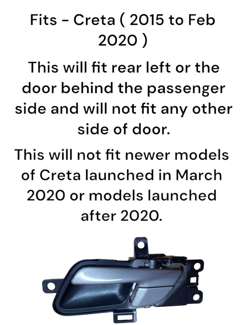 Auto-Ex Inner Inside Door Handle Lock RC Lever Compatible/Replacement for Creta (2015 to Feb 2020) Rear Left Side Only - Image 2