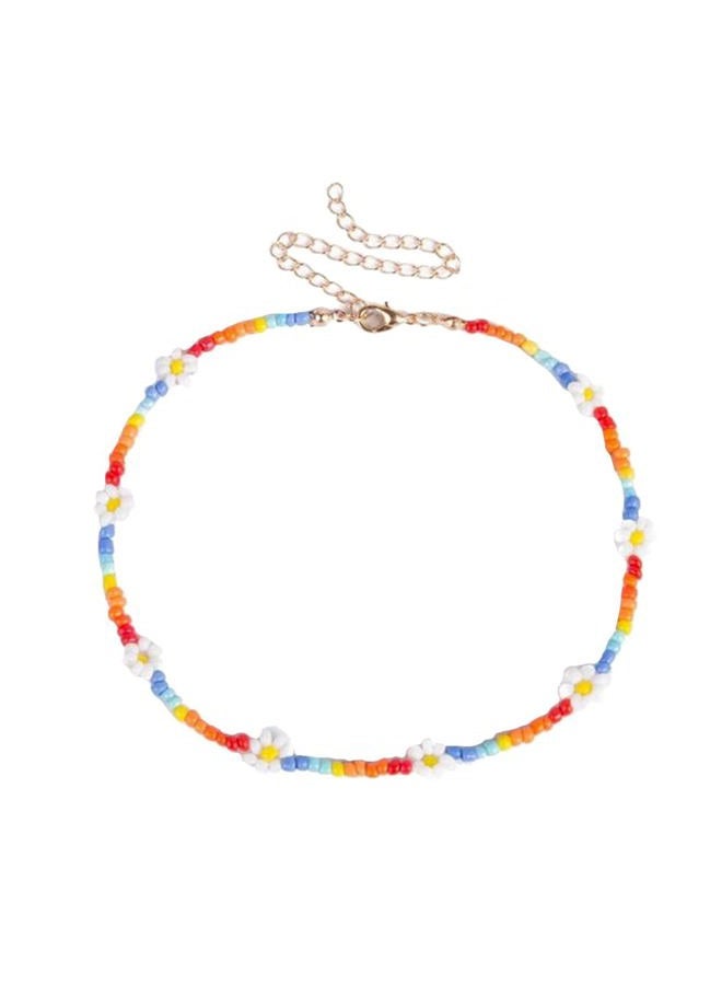 Obmyec Boho Anklets Beaded Ankle Bracelet Sunflower Foot Chain Jewelry Gold for Women and Girls free size Colorful - Image 1