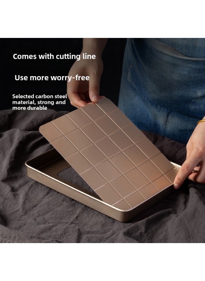 Generic - Snowflake Crisp Nougat Special Plastic Mold Carbon Steel Live Bottom Baking Full Set Of Tools Material Cooling Shaping Baking Tray-Specifications:Snowflake Crisp 2-piece Set-Color:See Classification - Image 1