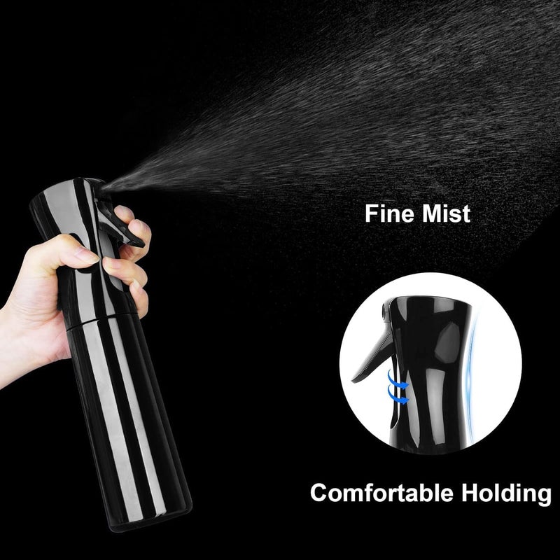 Scholazs Scholazs Professional Water Spray Bottle for Taming Hair in Morning Refillable Mist salon Hairstyling Plants Pets Black 300 ML - Image 4