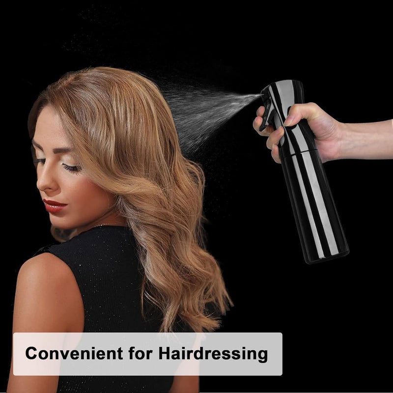 Scholazs Scholazs Professional Water Spray Bottle for Taming Hair in Morning Refillable Mist salon Hairstyling Plants Pets Black 300 ML - Image 3