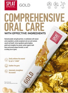 SPLAT Gold Toothpaste,Free from Fluoride, 75 ml