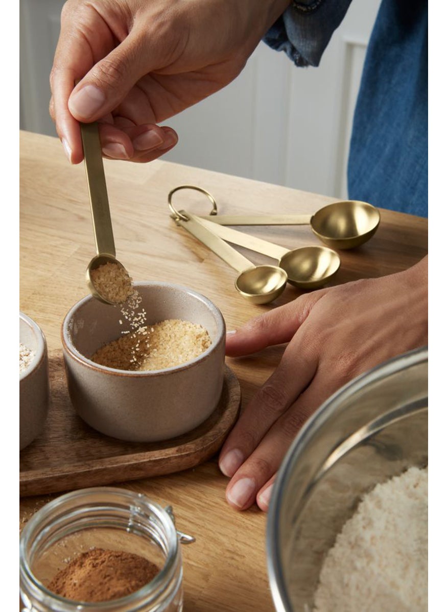 Tchibo 4 Piece Measuring Spoon Set, Gold  - Image 1
