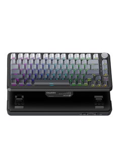Attack Shark ATTACK SHARK X85Pro Wireless Mechanical Gaming Keyboard – Hot-Swappable – 75% Compact Layout – Smart TFT Display & Metal Knob – Tri-Mode Connection (Bluetooth 5.1, 2.4GHz, USB-C) – RGB Backlight – Gasket Mount – PBT Keycaps – PC Laptop Mac Compatible (Moonlight Black)  - Image 5