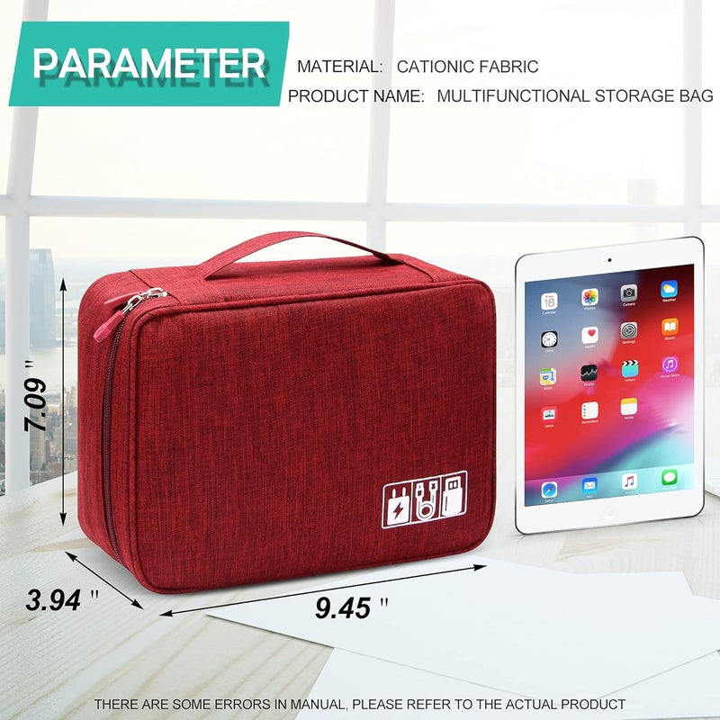 YOUBDM Electronics Organizer Travel Cable Organizer Bag Waterproof Portable Electronic Accessories Case for Cable, Charger, Cord, Hard Drive, Power Bank, USB - Image 2