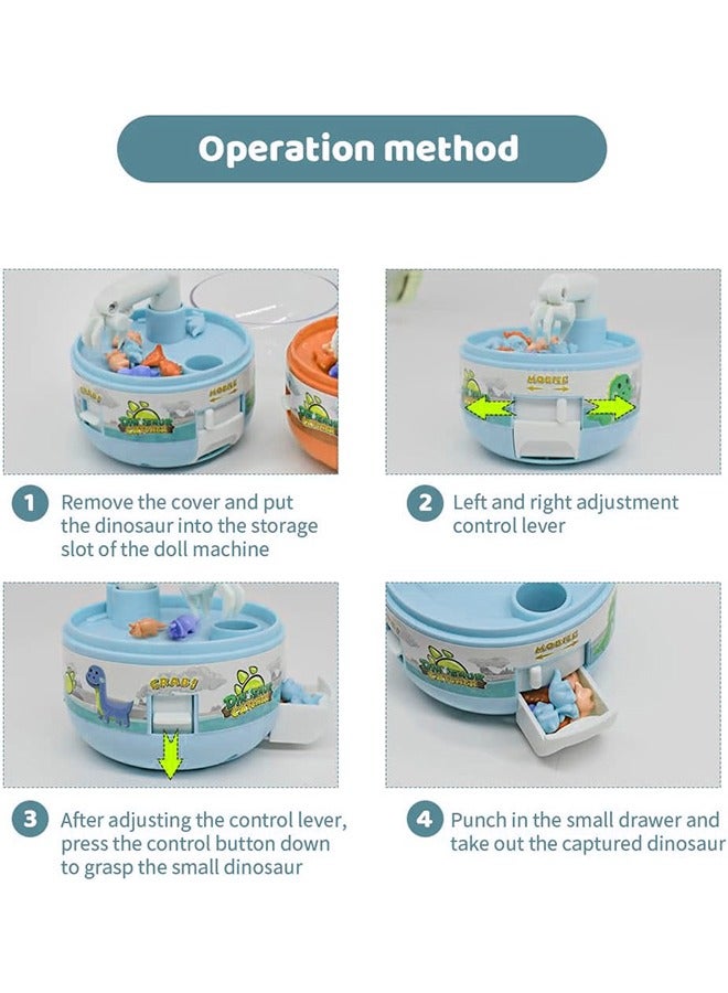 Lemon Mini Claw Machine For Kids&Adults, 8 Small Dinosaur Prizes, Micro  Claw Machine Toy,Miniature Accessory, Suitable For Birthday Gifts For 3-10 Years Old Boys And Girls, Educational Handheld Game - Image 3
