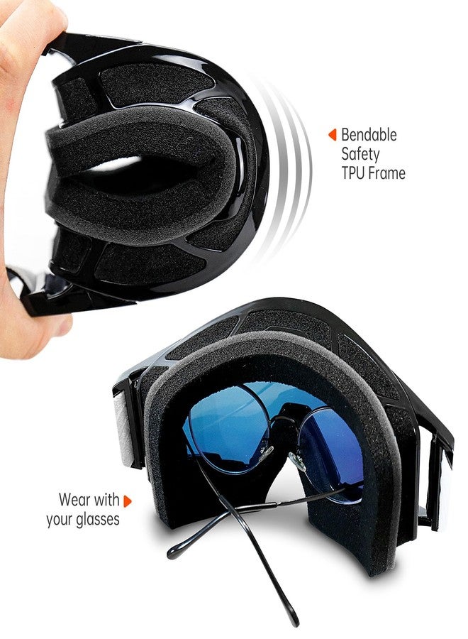 NENKI Motocross Goggles, Motorcycle Goggles with Nose Protection, Ski Goggles for Men and Women, for Outdoor Sports, MTB Goggles - Image 5