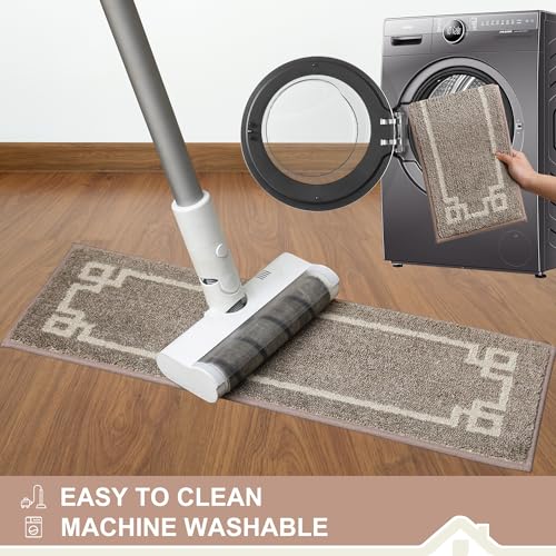 BEQHAUSE Stair Treads for Wooden Steps Non Slip Washable Carpet Stair Treads with Reusable Residue Free Backing Soft Polyester Stair Rugs Indoor for Kids Elders and Dogs, 15pcs,Taupe - Image 4
