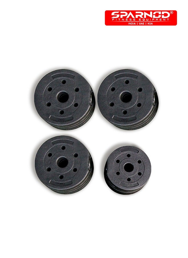 Sparnod Fitness - Sparnod Fitness SCD-40 2-in-1 Dumbbells/Barbell Set (40kg) - Easy 3-Step Assembly with Connector Rod, Eco-Friendly Weights, Concrete Dumbbells with PVC Coating, Slip-Free Handgrip, Total Home Fitness - Image 1