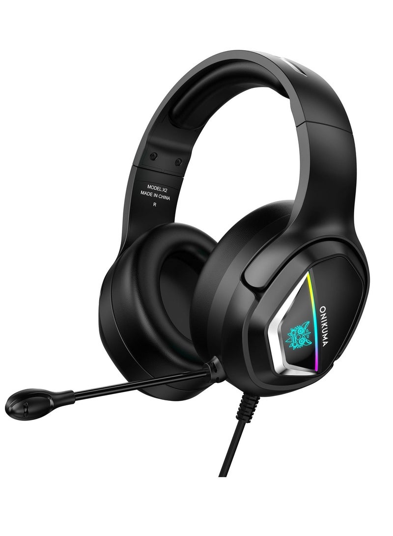 onikuma X2 Wired Gaming Headset  Superior Audio, Clear Communication, Lightweight Design - Image 1