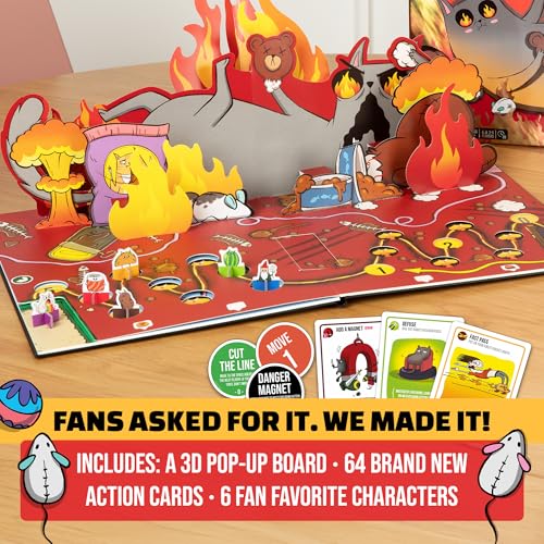 Exploding Kittens: The Board Game - The Action Packed Party Game to Celebrate 10th Birthday - 2-6 Players Aged 7+ - Great for Adults, Teens, Collectors, Kids - Image 2