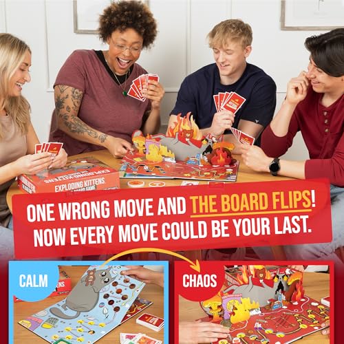 Exploding Kittens: The Board Game - The Action Packed Party Game to Celebrate 10th Birthday - 2-6 Players Aged 7+ - Great for Adults, Teens, Collectors, Kids - Image 4