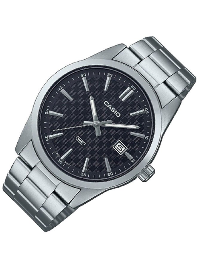 CASIO Men Watch Analog Date Display Black Dial Stainless Steel Band MTP-VD03D-1AUDF - Image 2