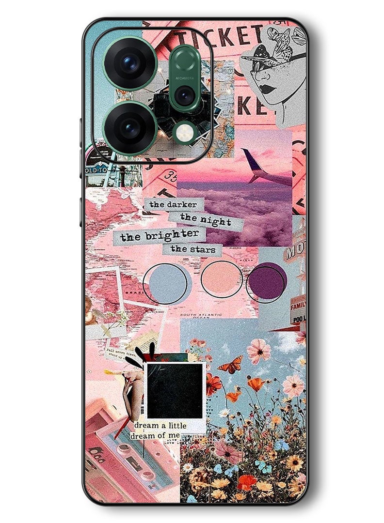 Theodor Case Compatible with Oppo Reno 14 6.59 Inch Protection Shockproof Bumper Cover The Darker The Night - Image 1