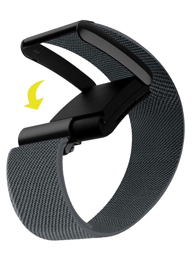 Premium Adjustable Nylon Strap for WHOOP 5, MG,One, Peak and Life – Lightweight & Breathable Replacement Band - Grey - Image 3