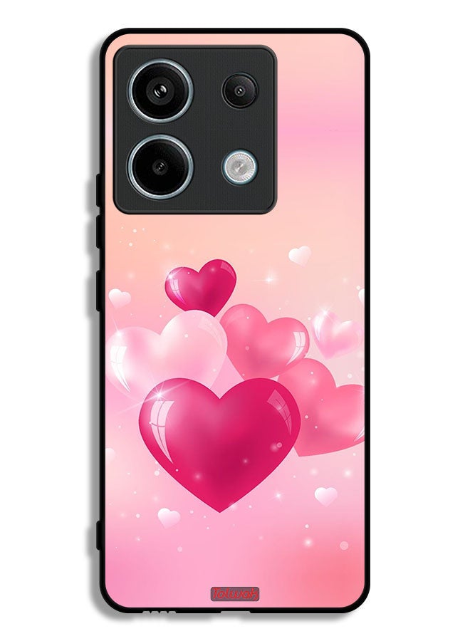Tolwak Xiaomi Redmi Note 13 Pro Protective Case Cover Beautiful Hearts Art - Image 1