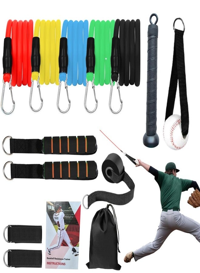 ENERACES Baseball Resistance Bands for Pitchers/Batters – Pro-Grade Arm Strength & Pitching Bands | 5-Level Adjustable Resistance Bands for Baseball/Softball Training (All Ages) - Image 1