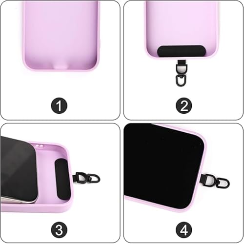 Zytiqt 5Pcs Rotatable Phone Tether Tab, Phone Tag, Universal Phone Lanyard Patch, Cell Phone Replacement Pad, Compatible for iPhone & Other Cell Phone - Image 3