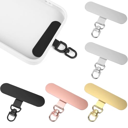 Zytiqt 5Pcs Rotatable Phone Tether Tab, Phone Tag, Universal Phone Lanyard Patch, Cell Phone Replacement Pad, Compatible for iPhone & Other Cell Phone - Image 1