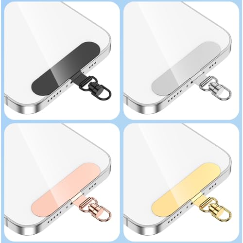Zytiqt 5Pcs Rotatable Phone Tether Tab, Phone Tag, Universal Phone Lanyard Patch, Cell Phone Replacement Pad, Compatible for iPhone & Other Cell Phone - Image 5